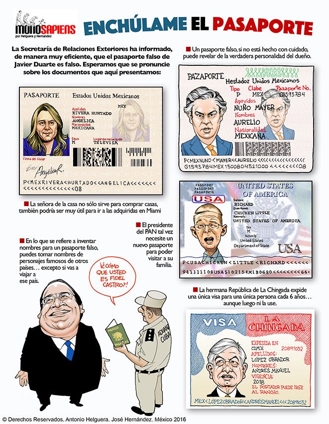 Enchúlame el pasaporte. Domingo 27 de noviembre de 2016